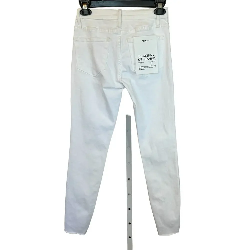 New ~ FRAME ~  Le Skinny De Jeanne Raw Stagger Mid-rise Jeans Size 24 - Picture 5 of 11